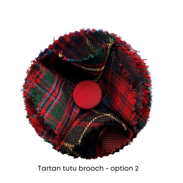 Handmade Lochcarron tartan brooch option 2