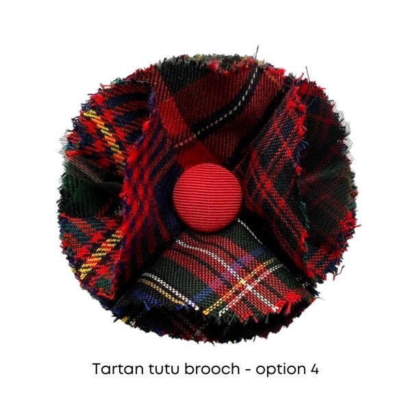 Handmade Lochcarron tartan brooch option 4