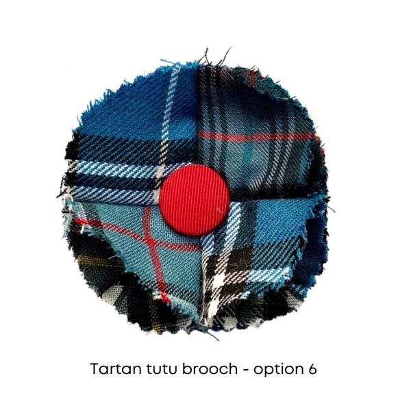 Handmade Lochcarron tartan brooch option 6