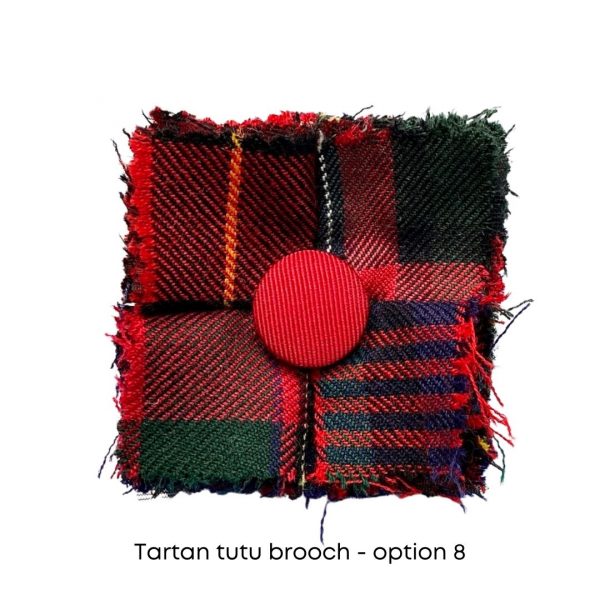 Handmade Lochcarron tartan brooch option 8