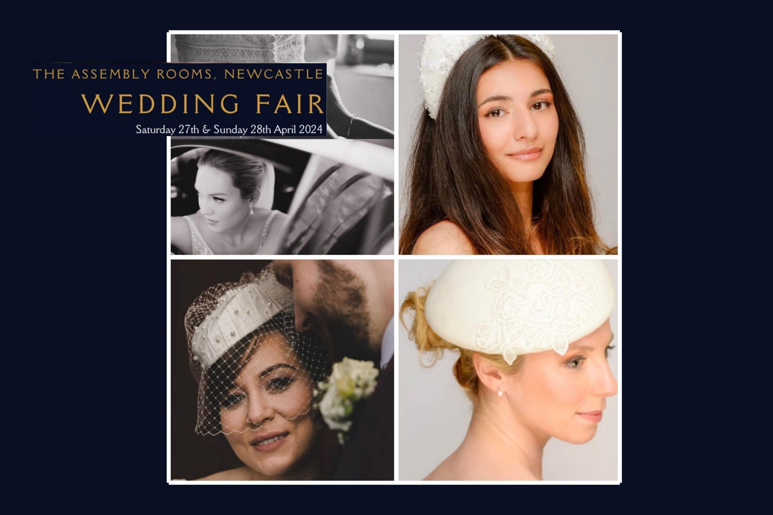 Selection of bridal millinery images
