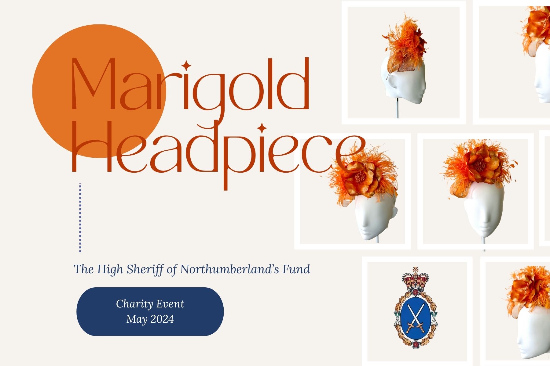 Views of the Marigold headpiece 