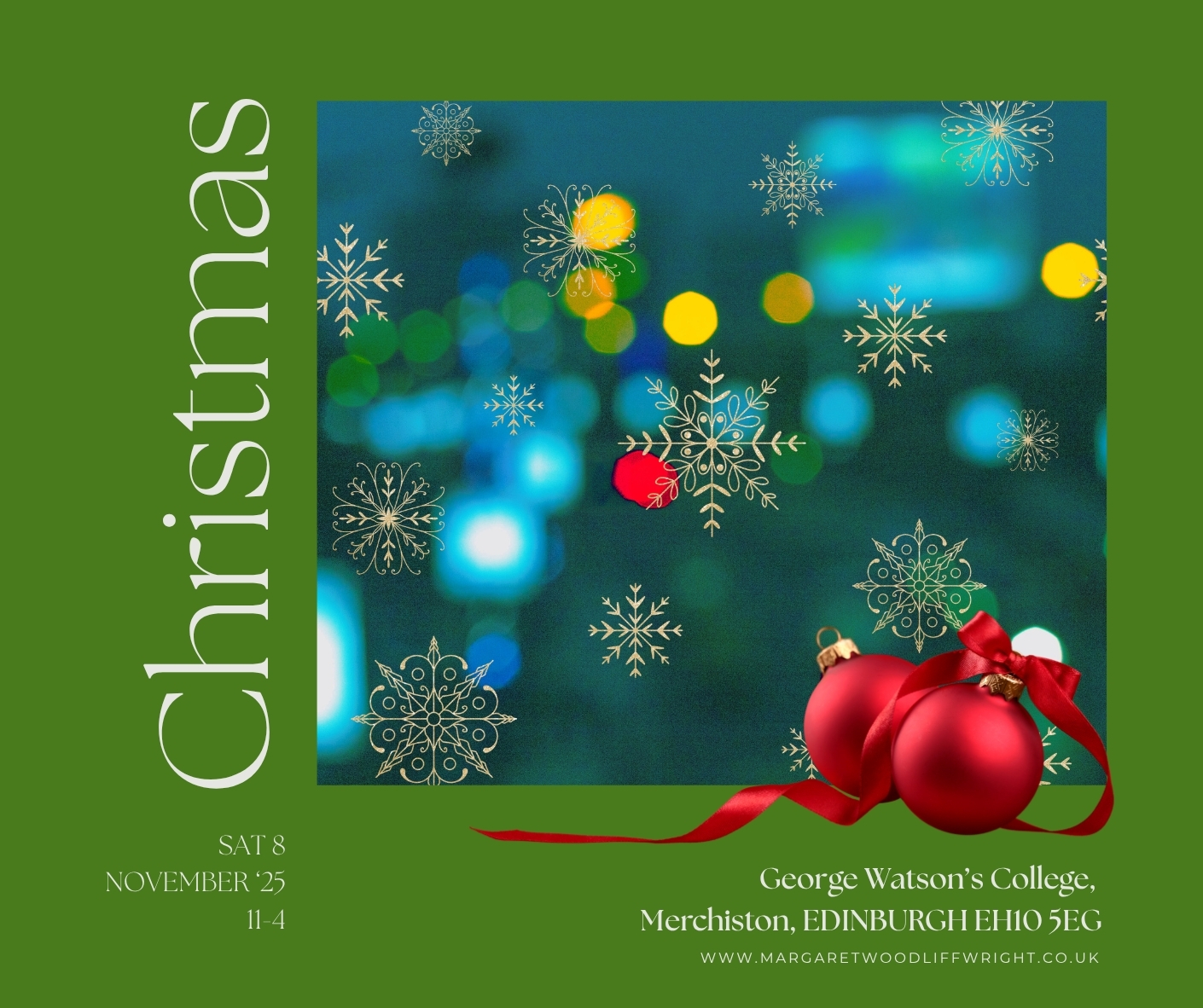 George Watsons' Christmas Fair by Support the Makers, Nov 8th 2025 George Watsons' Christmas Fair by Support the Makers, Nov 8th 2025