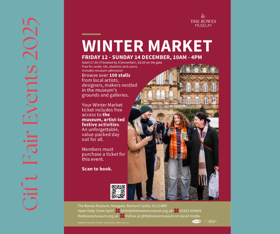 December 12-14 2025 The Bowes Museum Christmas Market Poster 