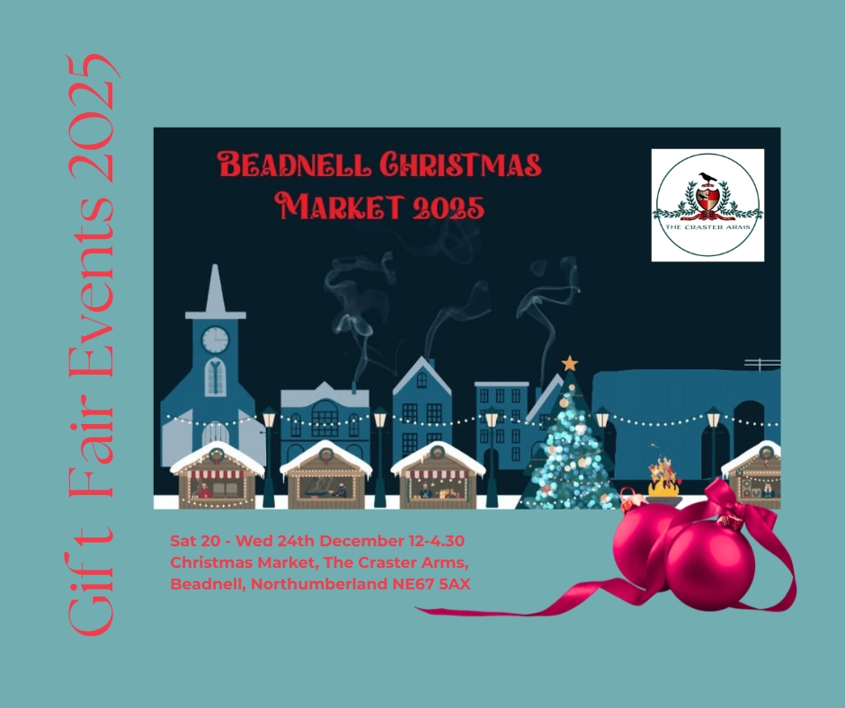 Beadnell Christmas Market Poster at The Craster Arms 2025 